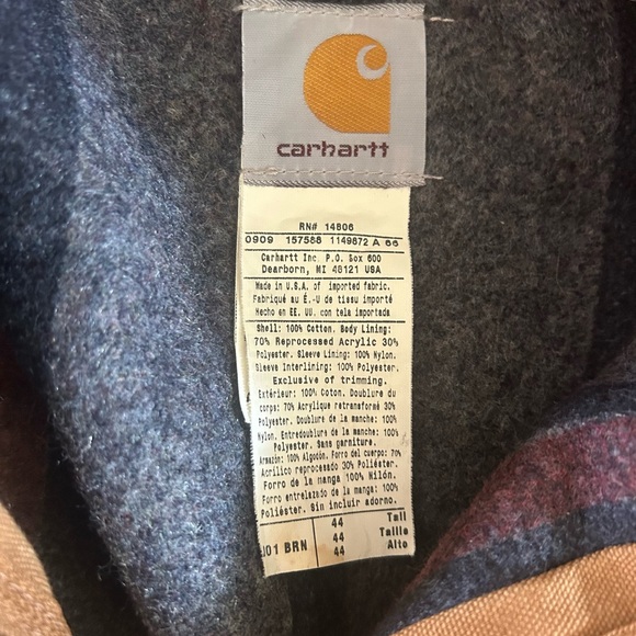 Carhartt Tan Jacket with Corduroy Collar - Picture 6 of 8